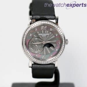 Patek Philippe - Lady Calatrava Moonphase - 18k White Gold, Diamonds.