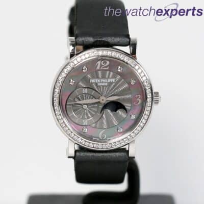 Patek Philippe - Lady Calatrava Moonphase - 18k White Gold, Diamonds.