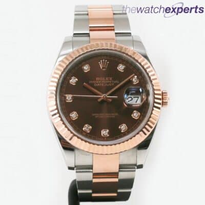 Rolex - Datejust 41 -Steel and Rose Gold - Diamond Dial