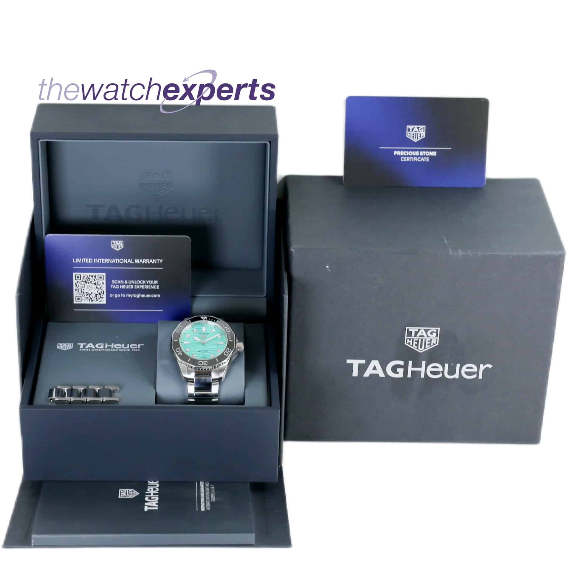 Tag Heuer - WBP231K - Aquaracer - Diamond dial - Turquoise - Image 7
