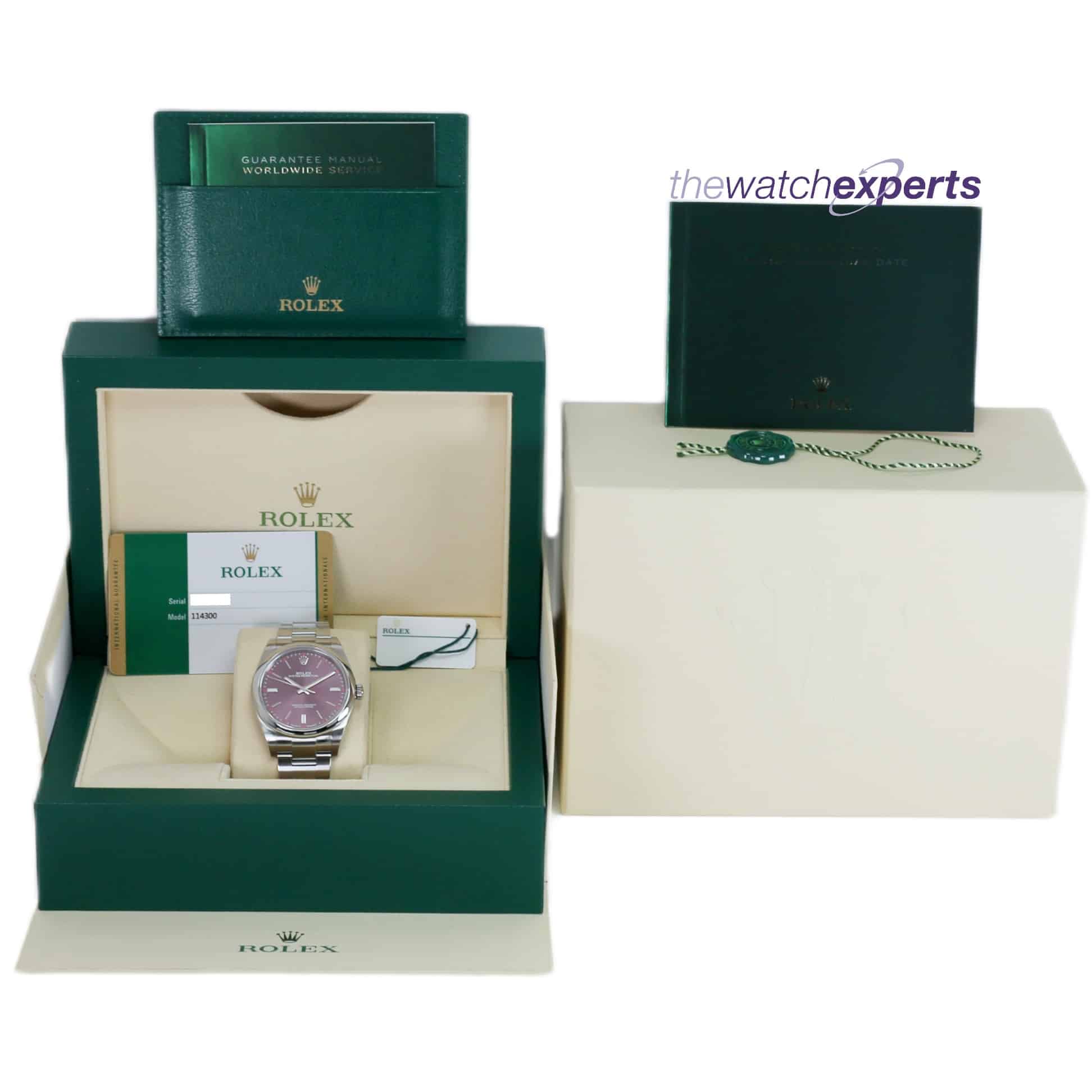 Rolex – Oyster Perpetual 39 – 114300 – Red Grape Dial - Image 7